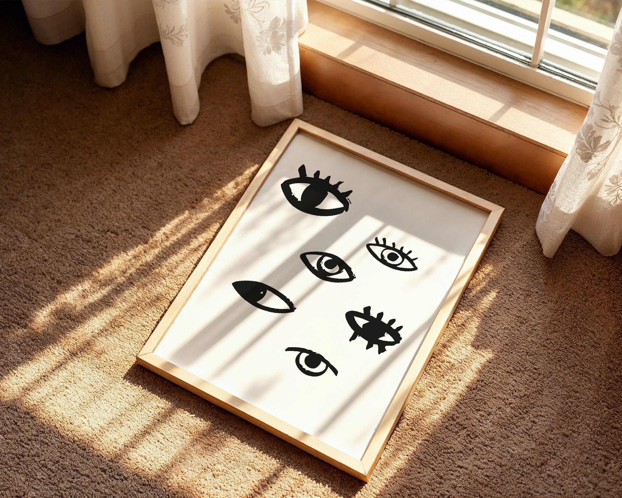 Stylish Eyes Home Wall Art Print