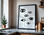 Stylish Eyes Home Wall Art Print