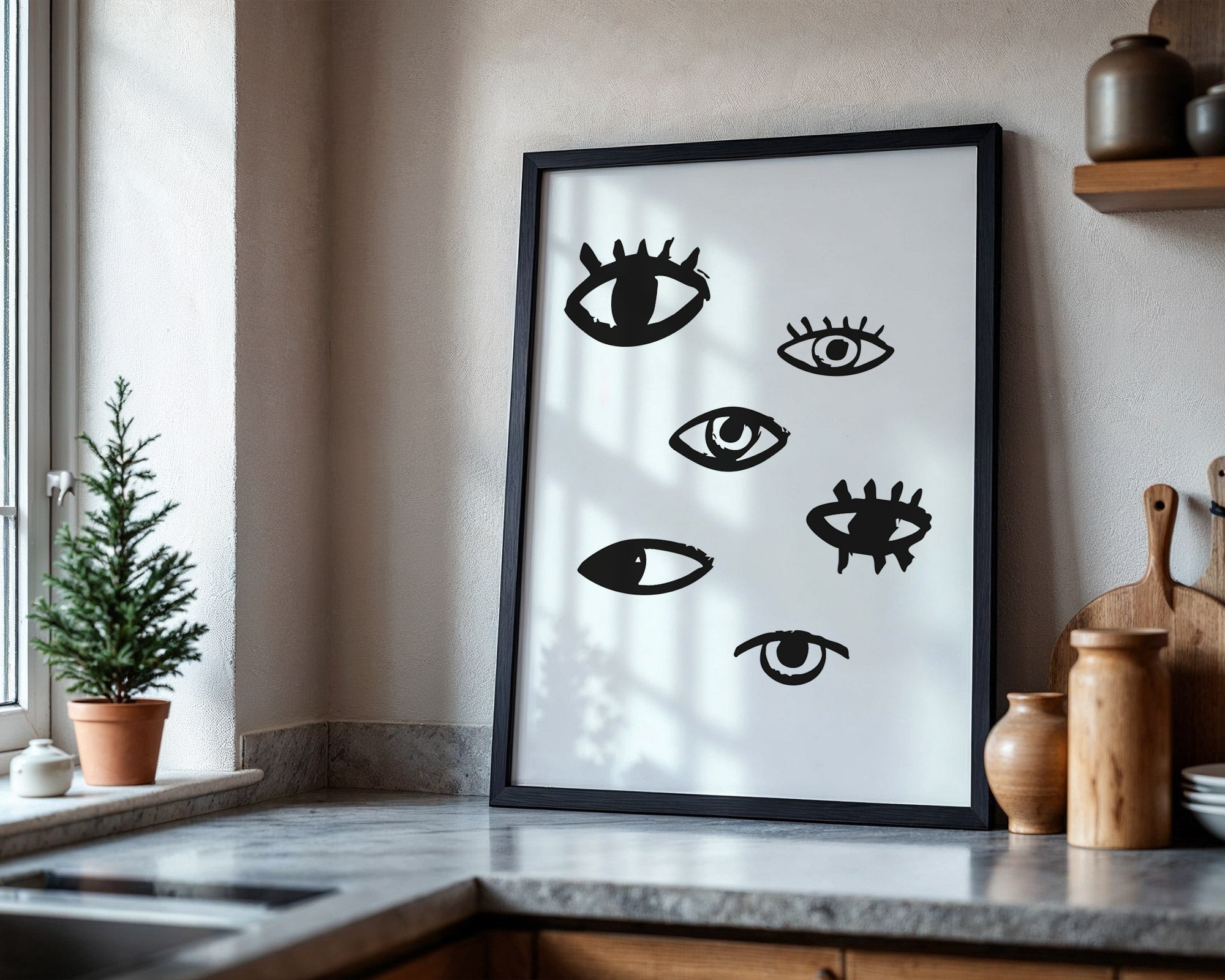 Stylish Eyes Home Wall Art Print