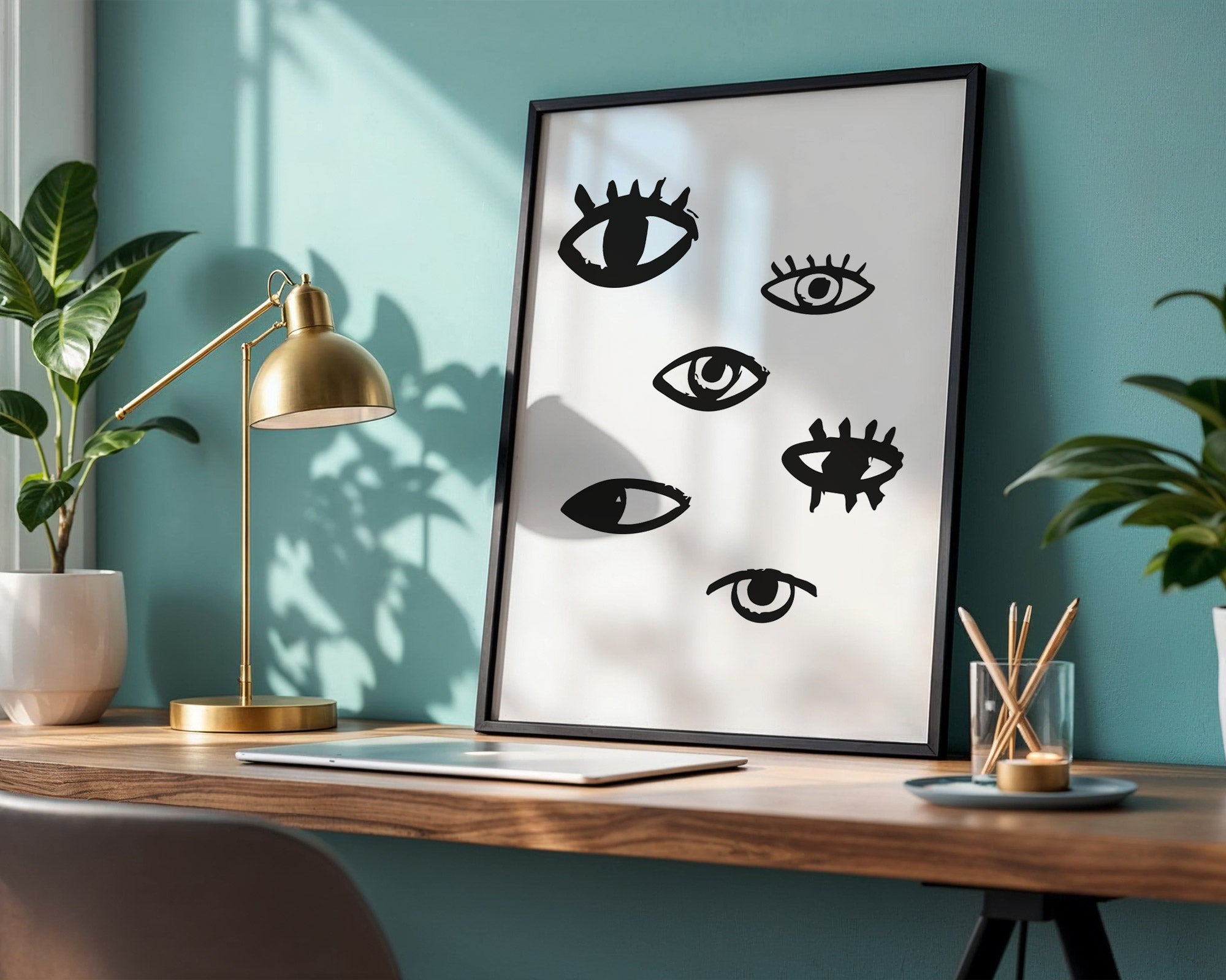Stylish Eyes Home Wall Art Print