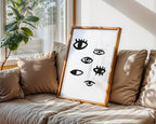 Stylish Eyes Home Wall Art Print