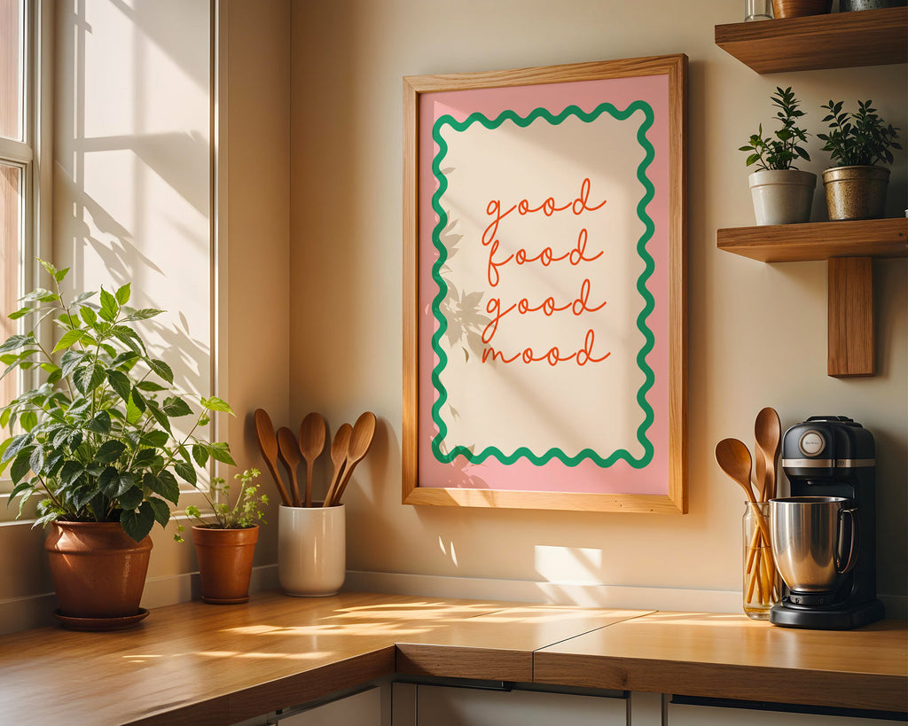 Good Food Good Mood Home Print