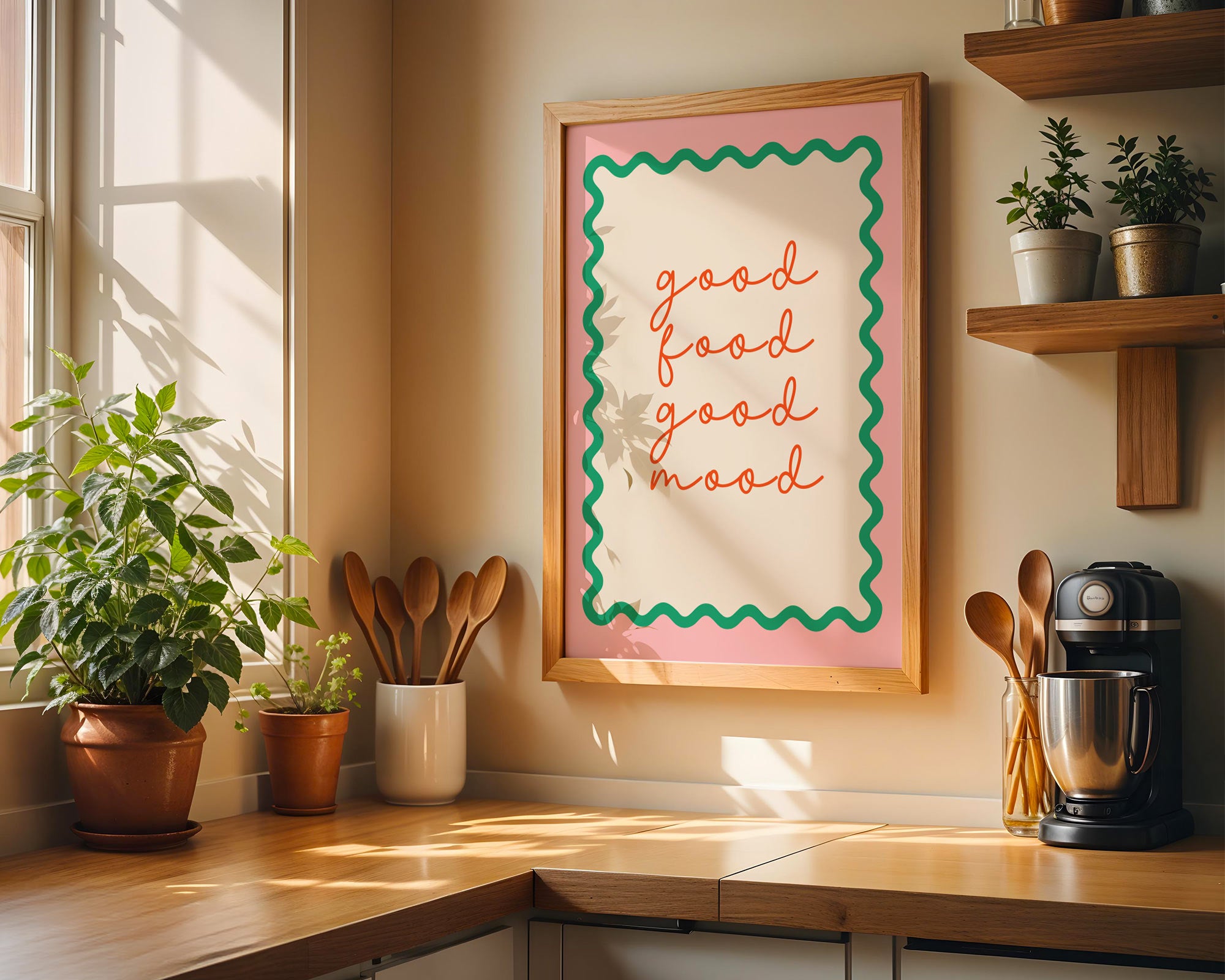 Good Food Good Mood Home Print