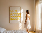 Sunshine Bedroom Print: Cheerful Wall Art Poster