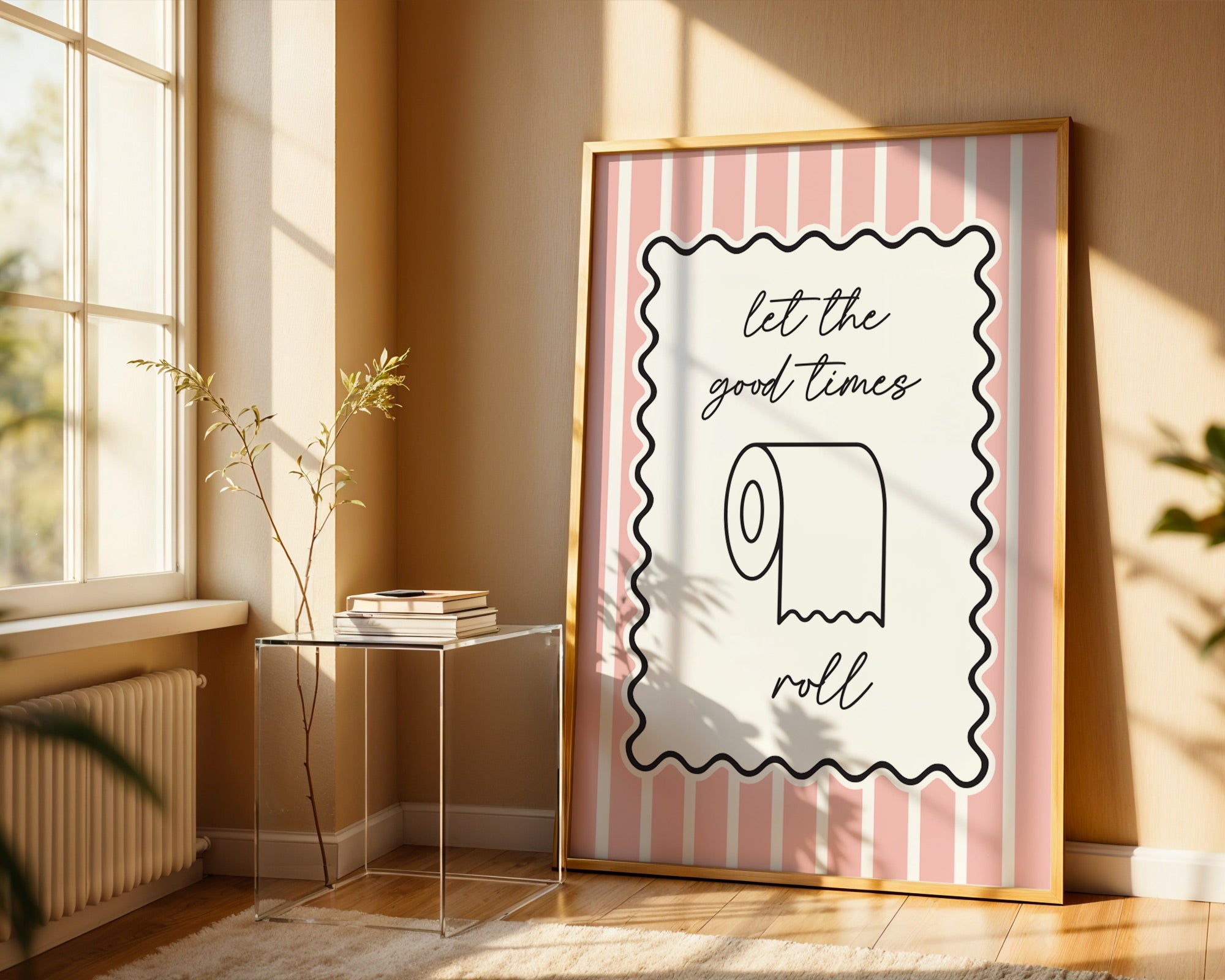 let the good times roll bathroom print