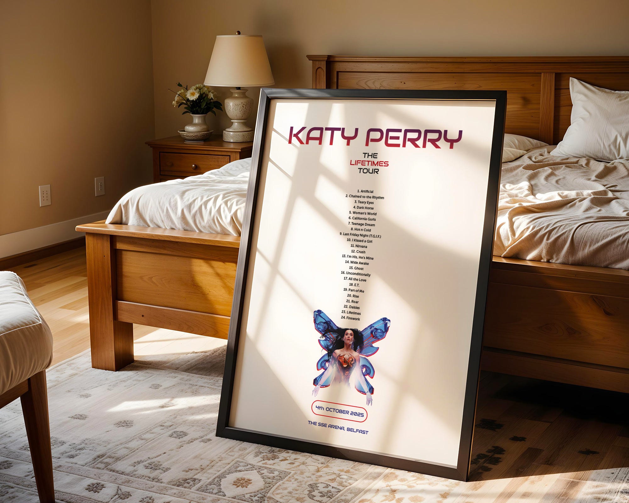 Personalised Katy Perry Setlist Poster - Lifetimes Tour 2025