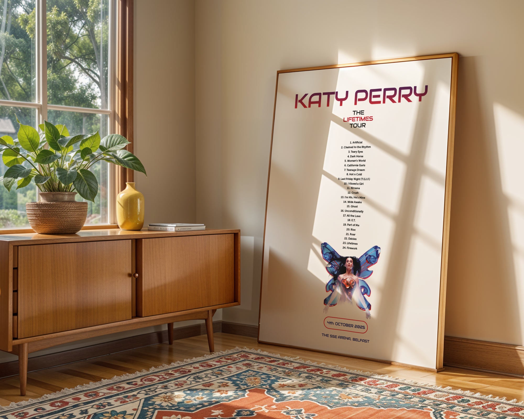 Personalised Katy Perry Setlist Poster - Lifetimes Tour 2025