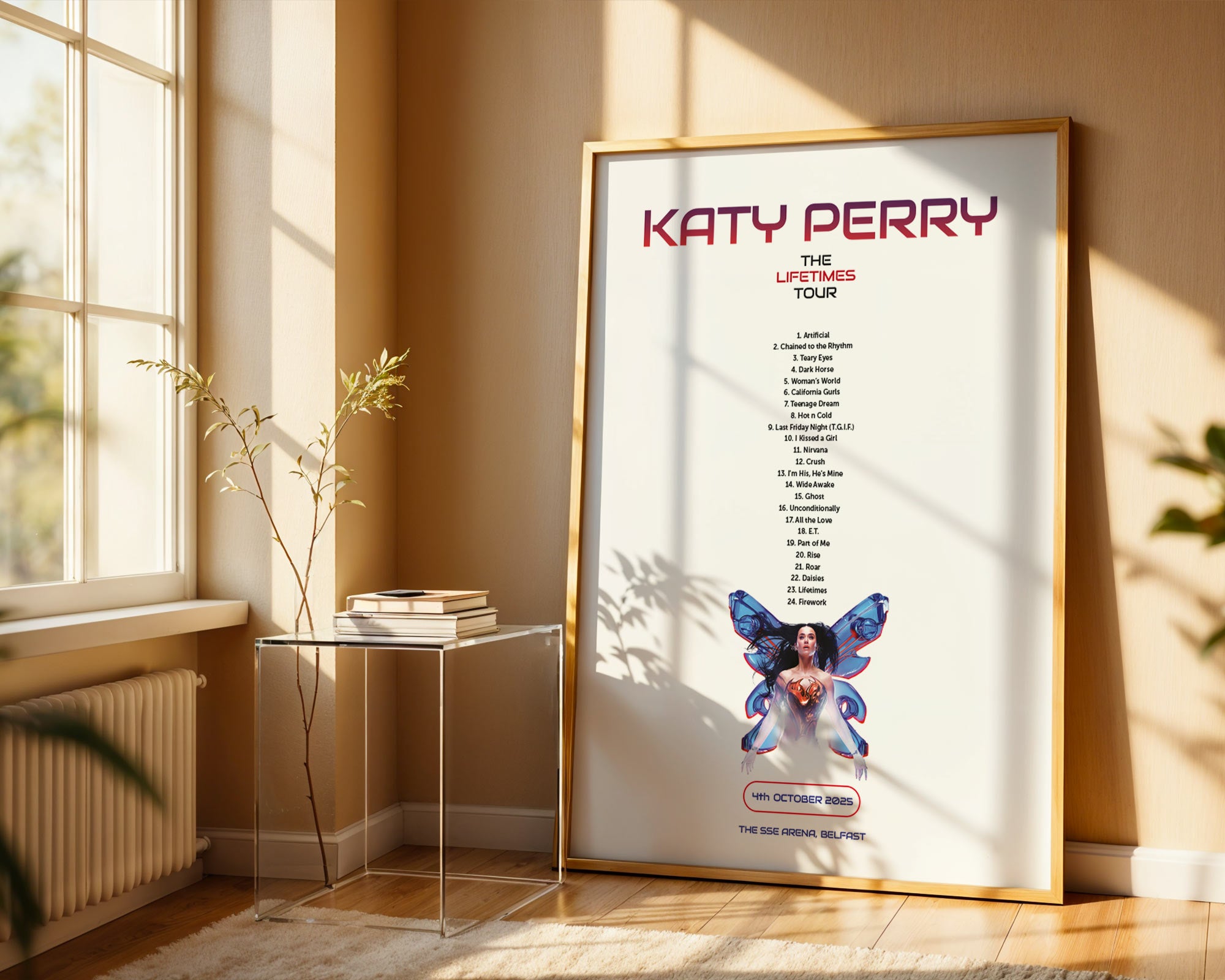 Personalised Katy Perry Setlist Poster - Lifetimes Tour 2025