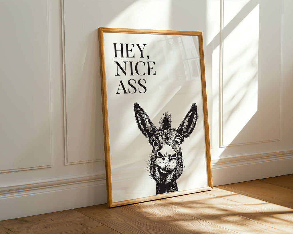 hey nice ass bathroom print