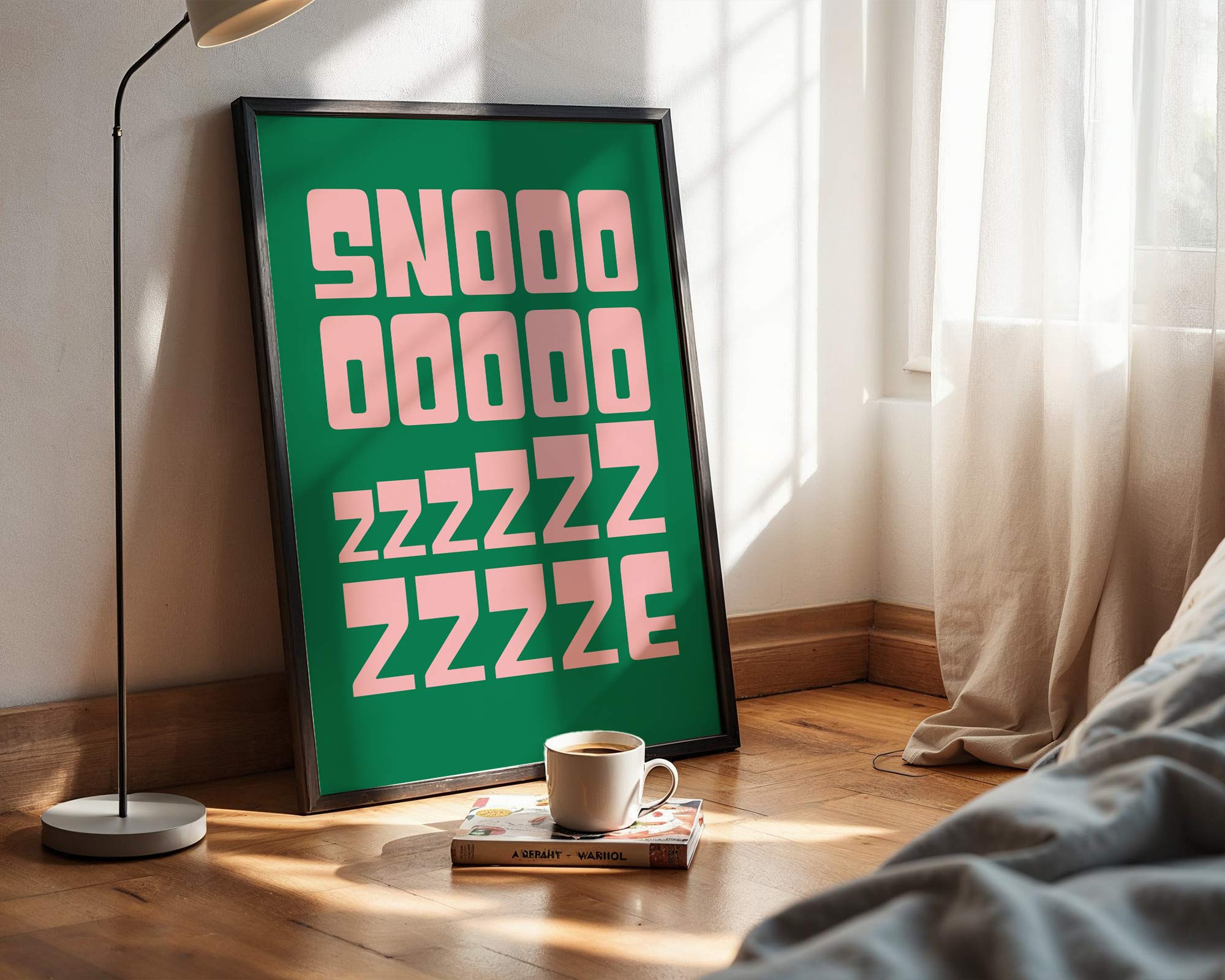 snooze bedroom poster