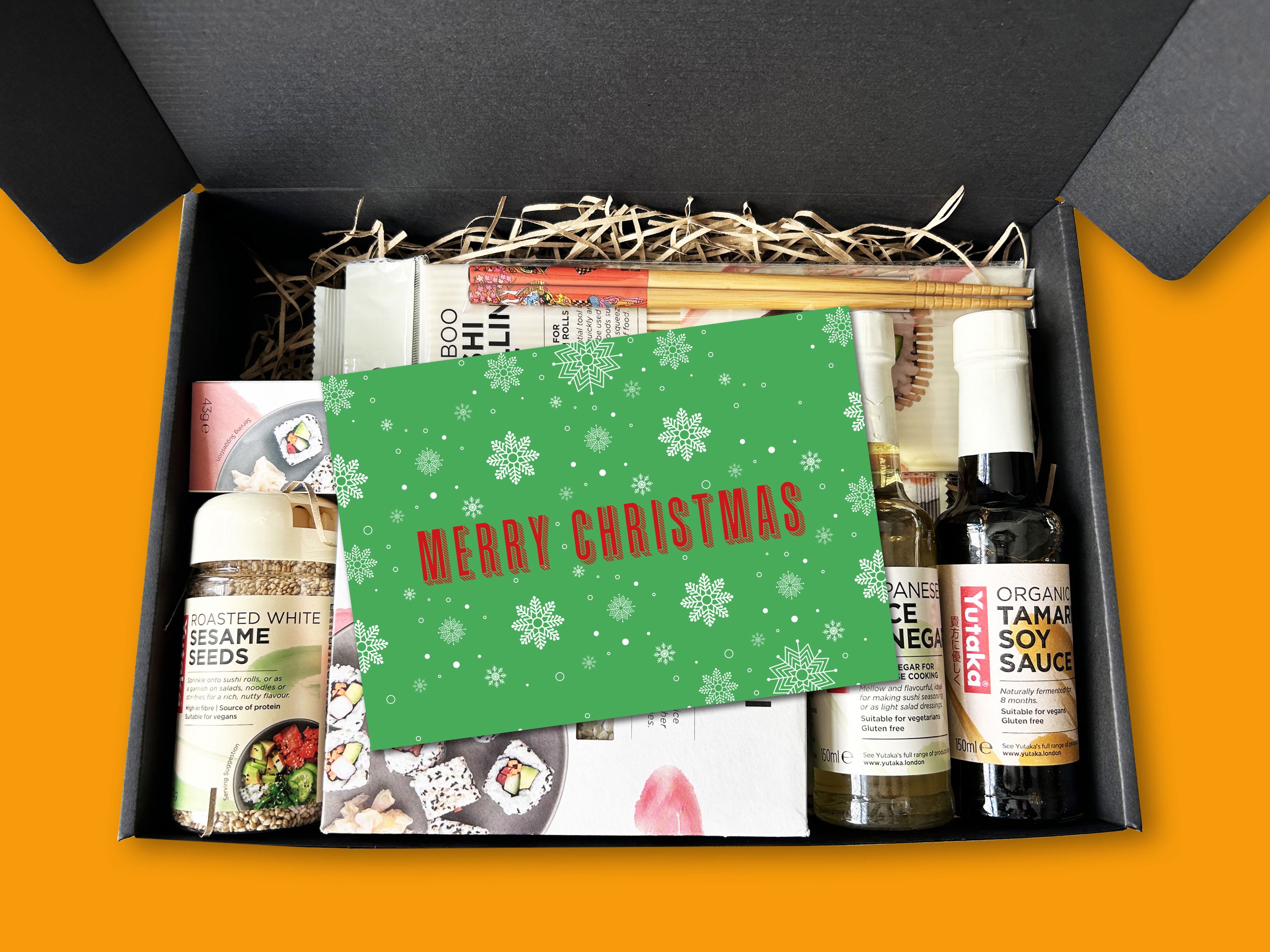 Sushi Christmas Gift Box, Christmas Gift Box, Japanese Sushi Making Gift Set, Sushi Gift, xmas gift, Sushi kit, Christmas gift box wrap