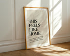this feels like home decor print