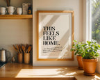 this feels like home decor print